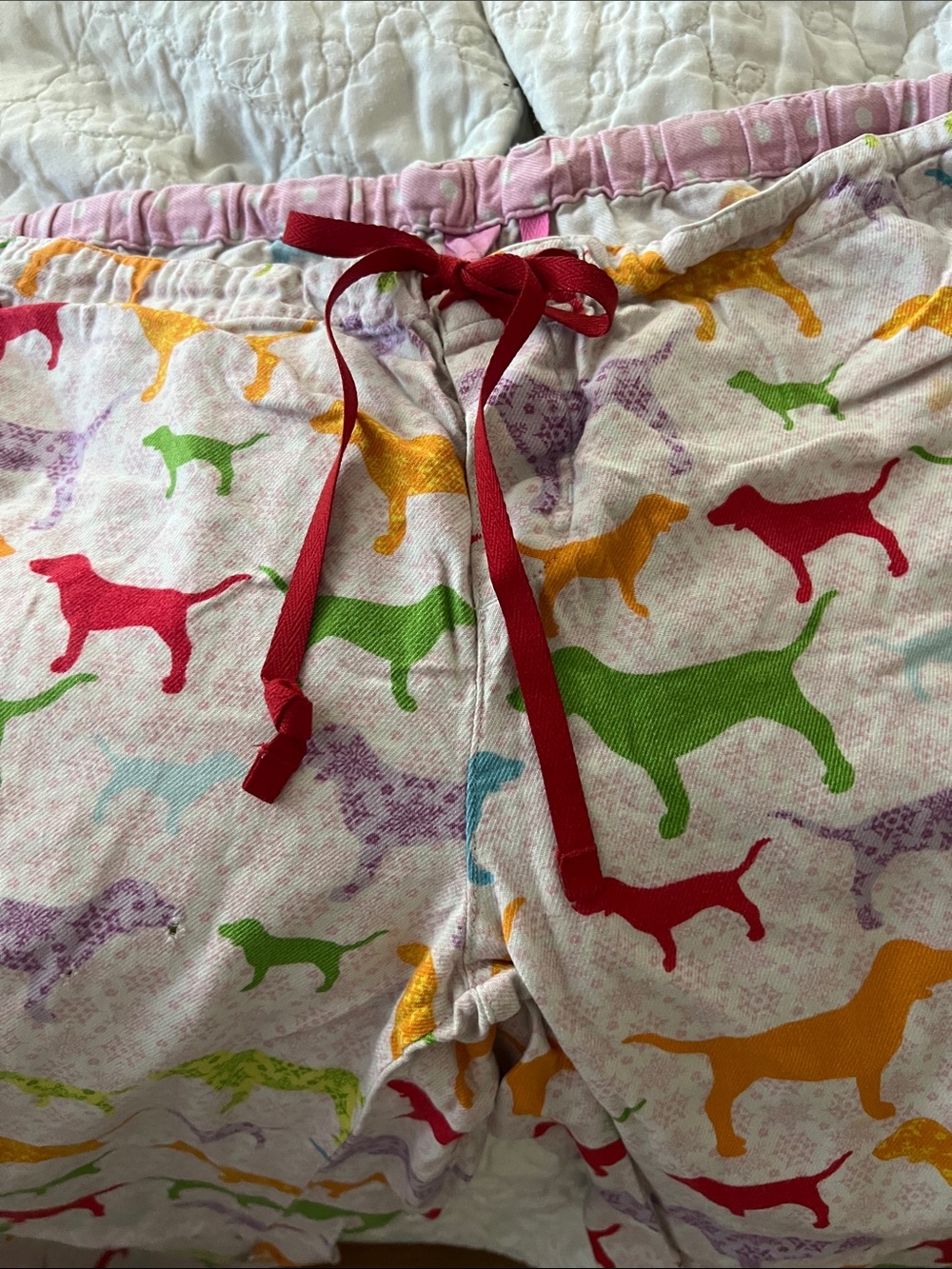 PINK Victoria's Secret Pink Multicolored Dog print pajama pants Size L